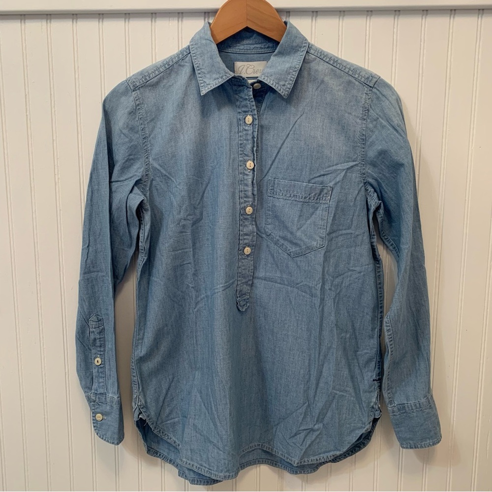 J Crew Denim Chambray Tunic Top